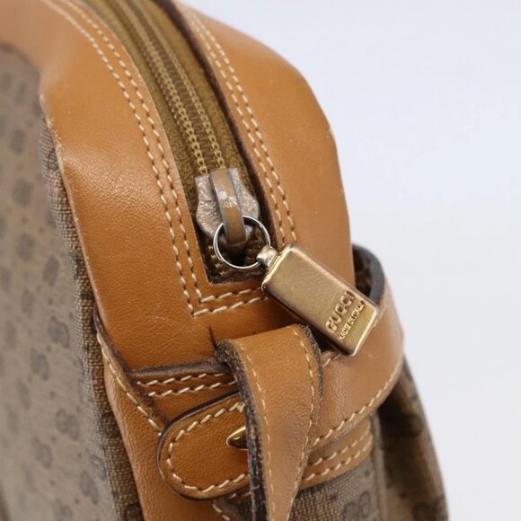 GUCCI Micro GG Supreme Shoulder Bag PVC Beige Gold - Picture 10 of 14